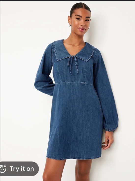 Old Navy Dresses & Skirts - NWOT Old Navy Denim Sweet Collar  Dress / Wear to Work / Day Dress